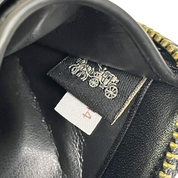 COACH Small Zip Around Wallet Card Case With Quilting Blue - Picture 6 of 8